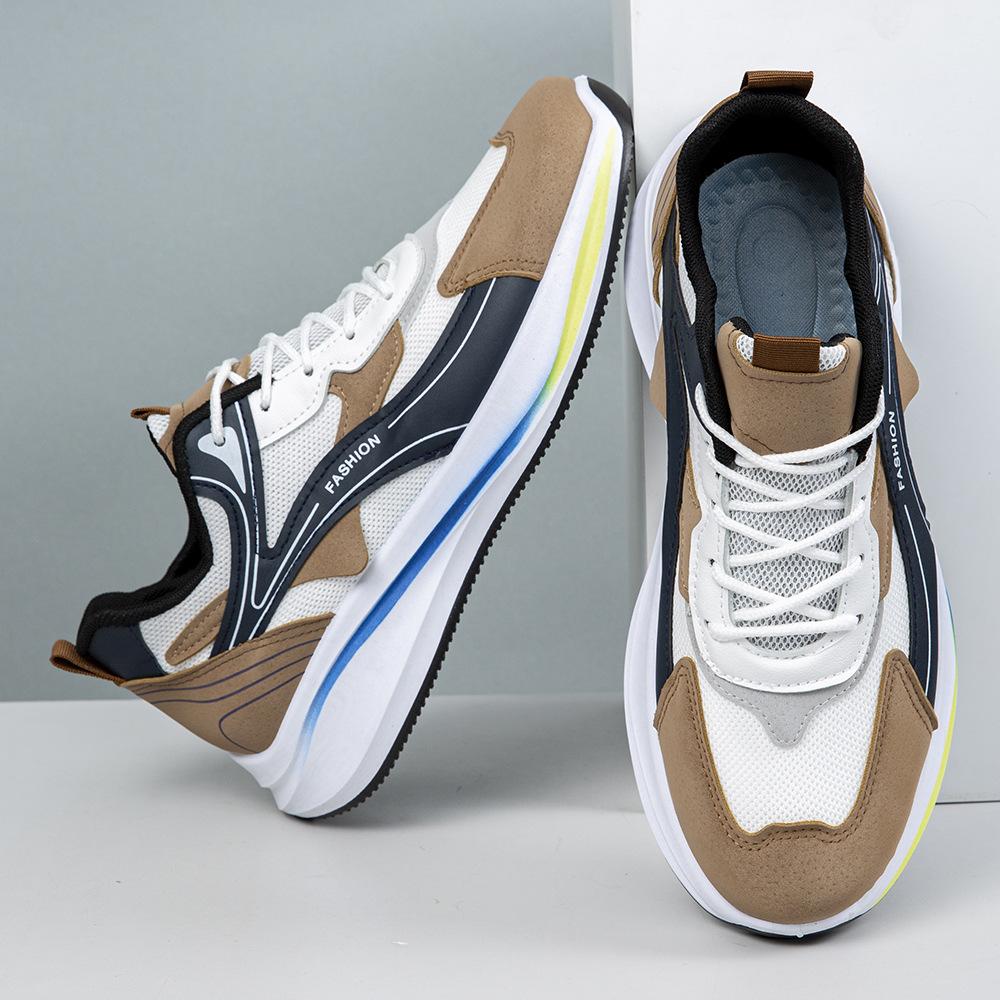 

Forrest Gump мужские туфли осенние кожаные водонепроницаемые универсальные повседневные мужские беговые дорожные нескользящие спортивные увеличивающие приливные туфли для папы 44