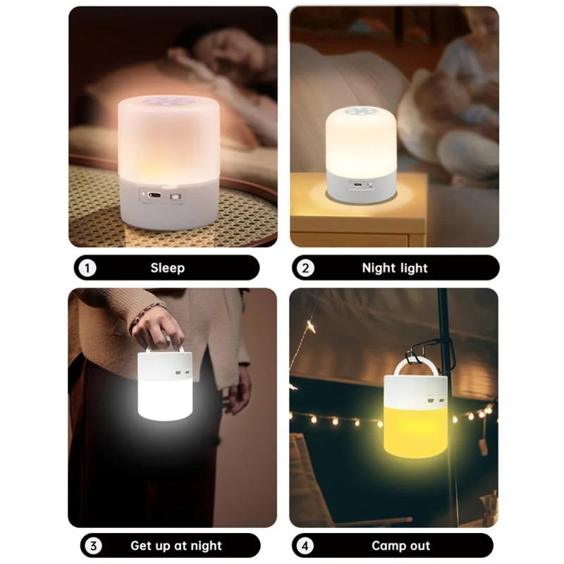 USB Touch Night Lamp LED Lamp Switch Rechargeable Three Colors Lights Bedroom Portable Table Bedside Night Lamp Let you Sleep Comfortably