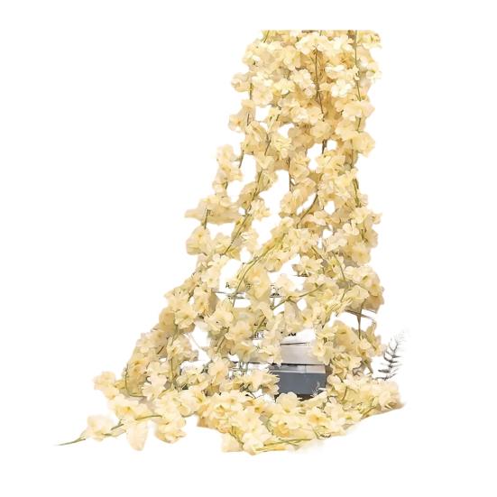 70,8" Künstliche Kirschblüten-Girlande für Frühlingsdekoration, Kunstseidenblumen-HängeRanken für Zuhause, Hochzeitsbogen, Party, Büro, Garten-Dekor