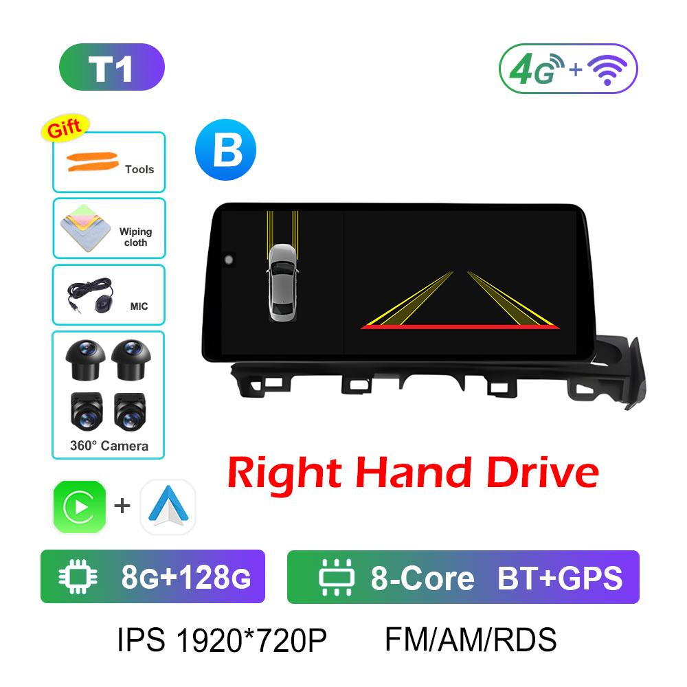 For Mazda ATENZA 2017 2018 - 2019 Wireless Carplay Android Intelligent System Bluetooth 12.3 Inch Touch Screen Accessories WIFI