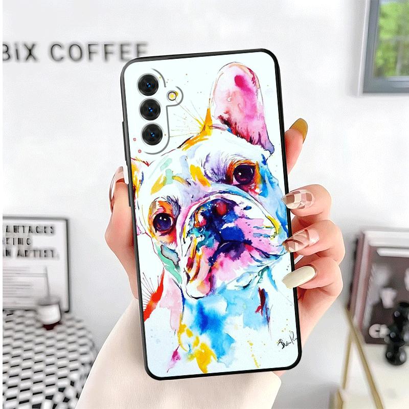 French Bulldog Dog Pug Design Soft Phone Case for Samsung A17 A37 A57 A16 A26 A36 A56 A15 A25 A35 A55 A14 A24 A34 A54 A13 A23 A3
