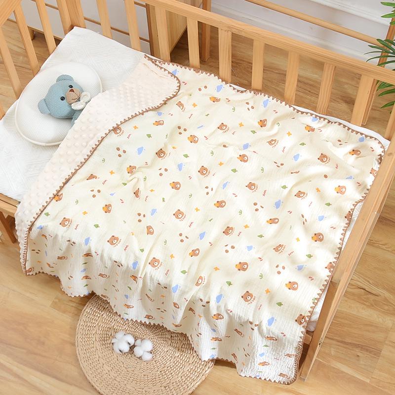 Newborn Four Seasons Cotton Gauze Blanket: Baby Towel, Air Conditioning Quilt, Nap Cover