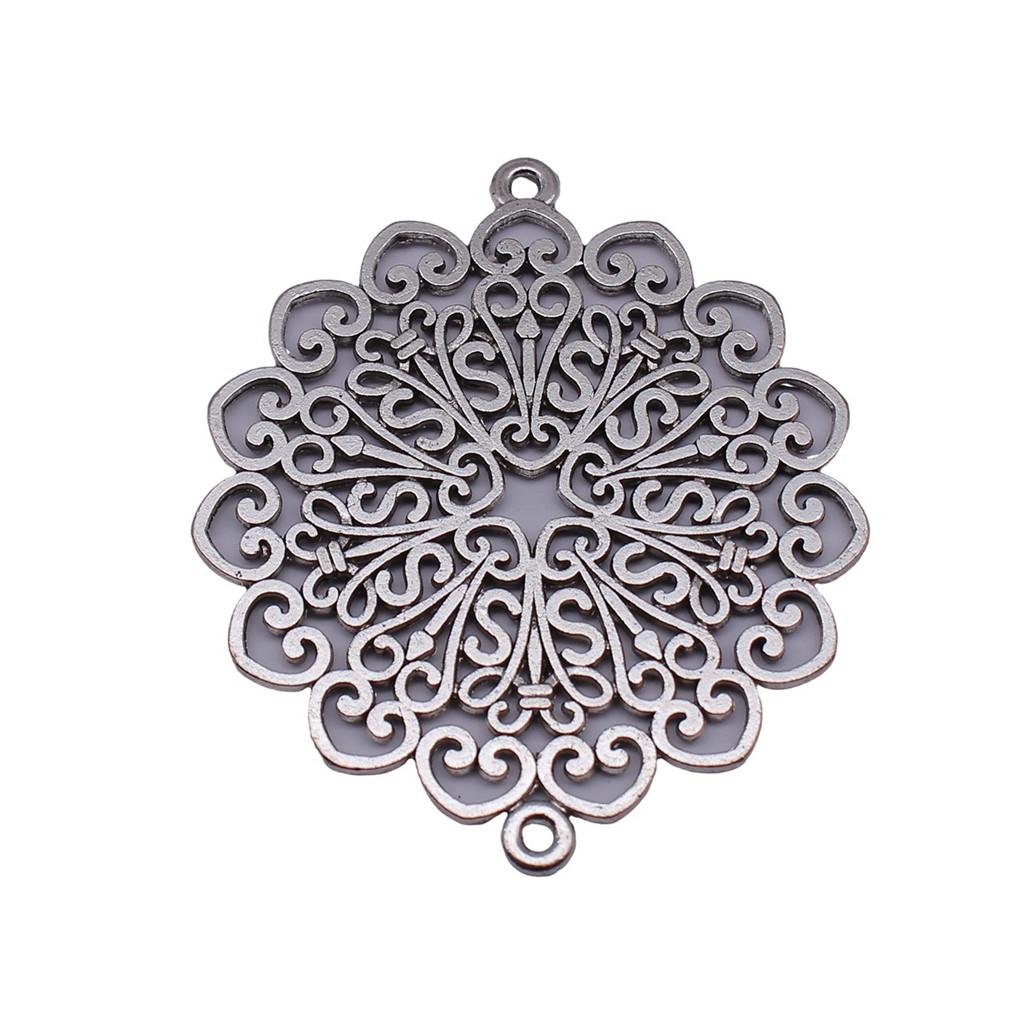 Filigree Diamond Shaped Connectors Ornate Multi Loop Links For Jewelry