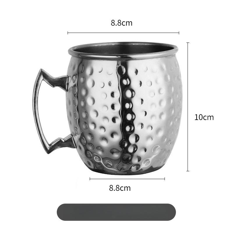 Hamret kobberbelagt Moscow Mule Mug Ølkopp Kaffekopp Krus Kobberbelagt kopp