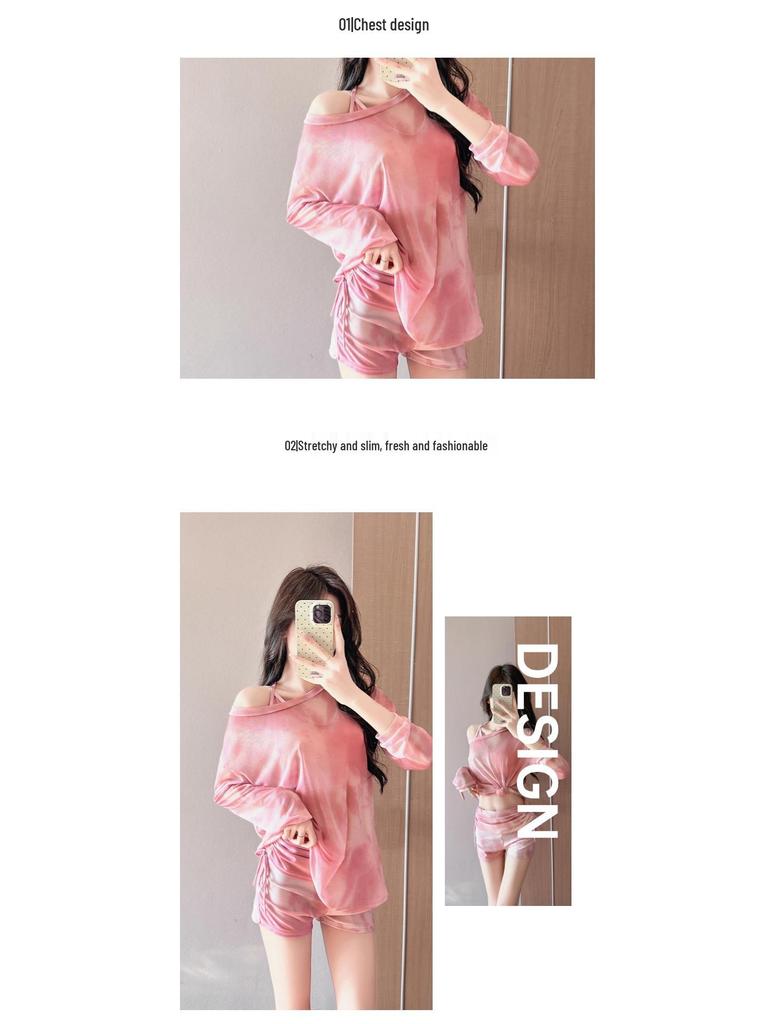 2025 Solid Color Three-Piece Bikini Set: Sexy Beach Vacation Swimwear