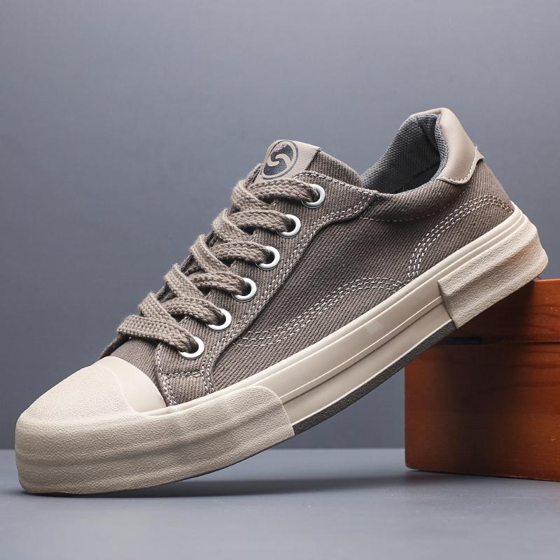 

Мода Модный Стиль Мужская Повседневная Обувь Уличные Контрастные Кроссовки Универсальная Мужская Холщовая Обувь На Все Случаи Вулканизированная Обувь SS25857 38 серый