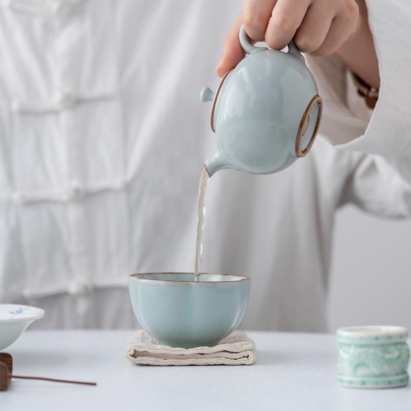 Tianqing Ru Brennofen Tasse Meistertasse Handgefertigt High-End Teetasse Meister Berühmte High-End Tasse Kung Fu Teeset