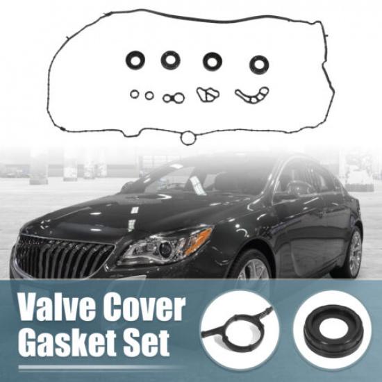 

1 Set Engine Valve Cover Gasket Set for Buick for Cadillac 12635953 Rubber Black