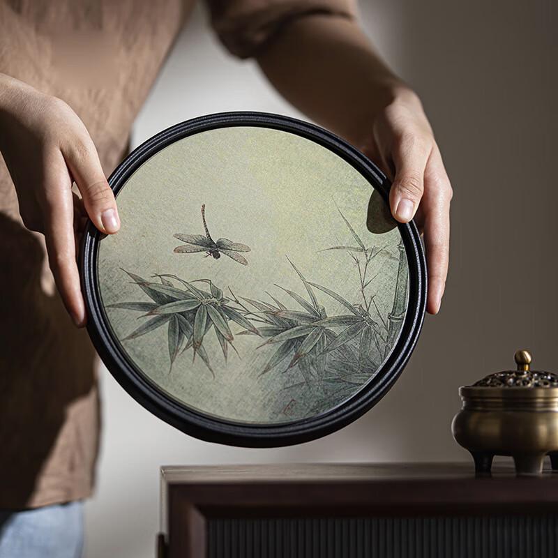 Riyue Xingchen Vintage Ceramic Round Absorbent Tea Tray