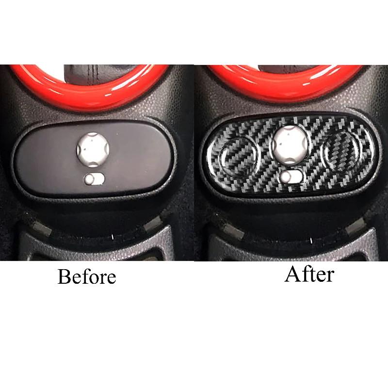For Mini Cooper Hatch One R50 R53 2001-2006 Car Center Console Mirror Control Switch Panel Cover Interior Carbon Fiber Sticker