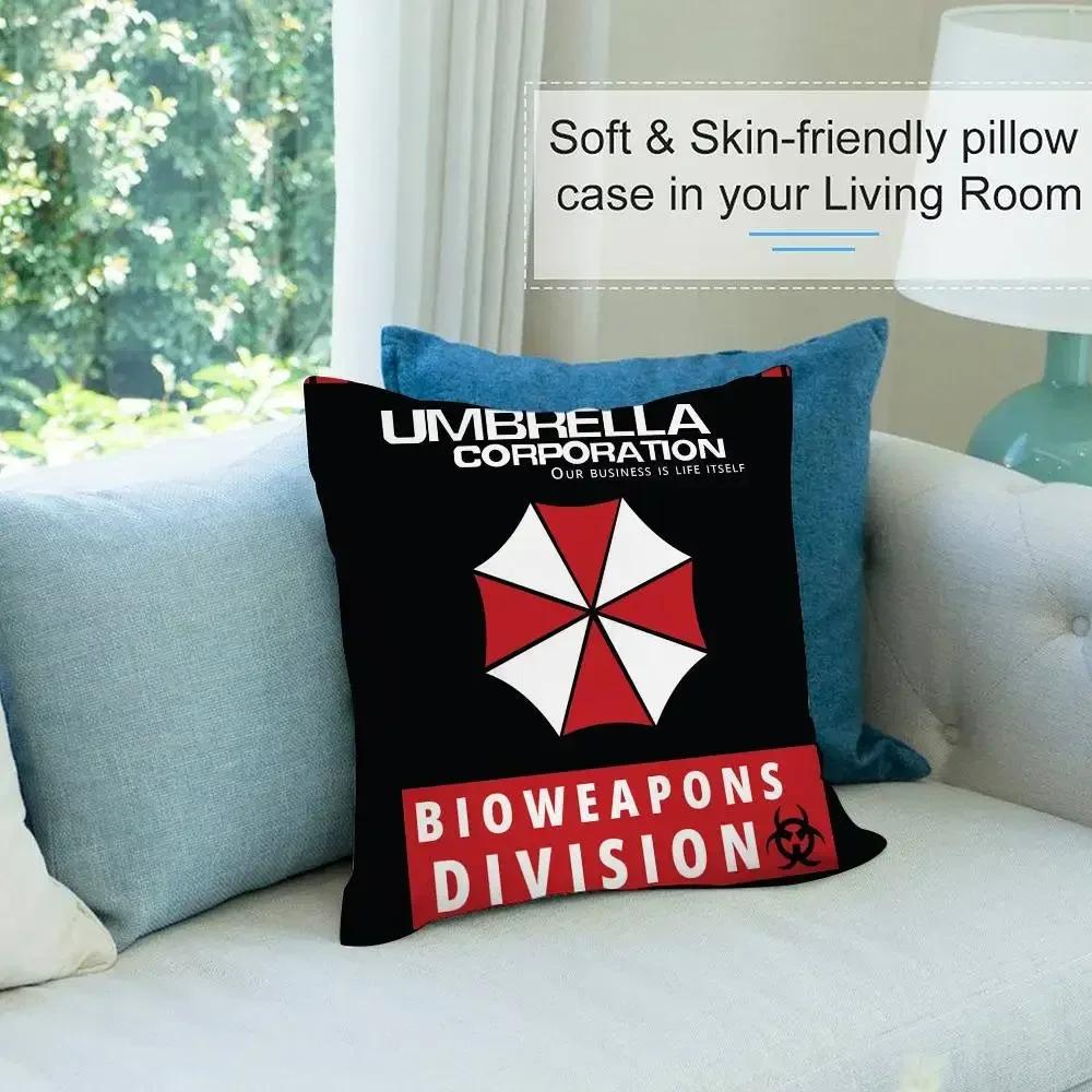 Horro R-Resident E-Evil Pillow Case Short Plush Double-sided Print Square Throw Pillow Covers Sofa Home Cushion Decor