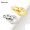 18K Gold Plated Brass Inlaid Zircon Pearl End Clasps,Fastener Connector Clasps,Locks For Jewelry,DIY Bracelet Necklace Supplies