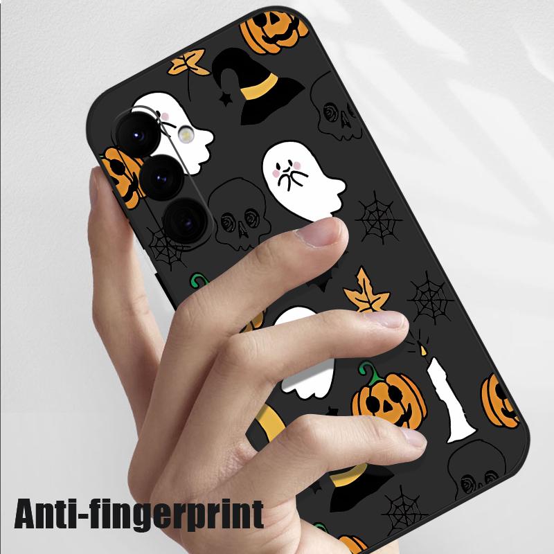 Lanyard Phone Case For Samsung Galaxy A56 A17 A26 A16 A36 A55 A54 A53 A15 S24 S25 FE S25 S22 S23 Ultra Plus Pumpkin Patterned Cover