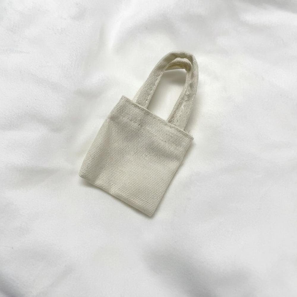 Dollhouse Changing Dressing Doll Canvas Bag Canvas Material Miniature Size Doll Handbag Handmade Dress Up Decor