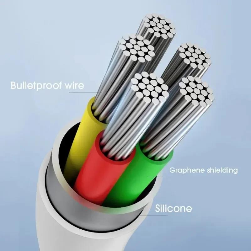 120W 6A Super Fast Charge PD Type C Liquid Silicone Cable 1 Meter Usb Cable USB To USB C Charger Cable For Samsung Xiaomi Huawei