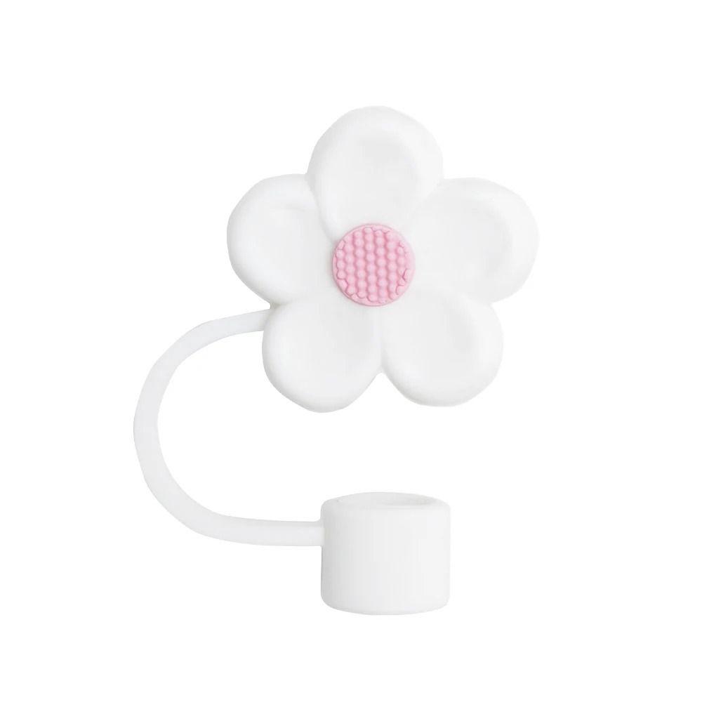 Flower Shape Silicone Straw Covers Soft Straw Cover Cap Straw Tips Cover  for Tumblers