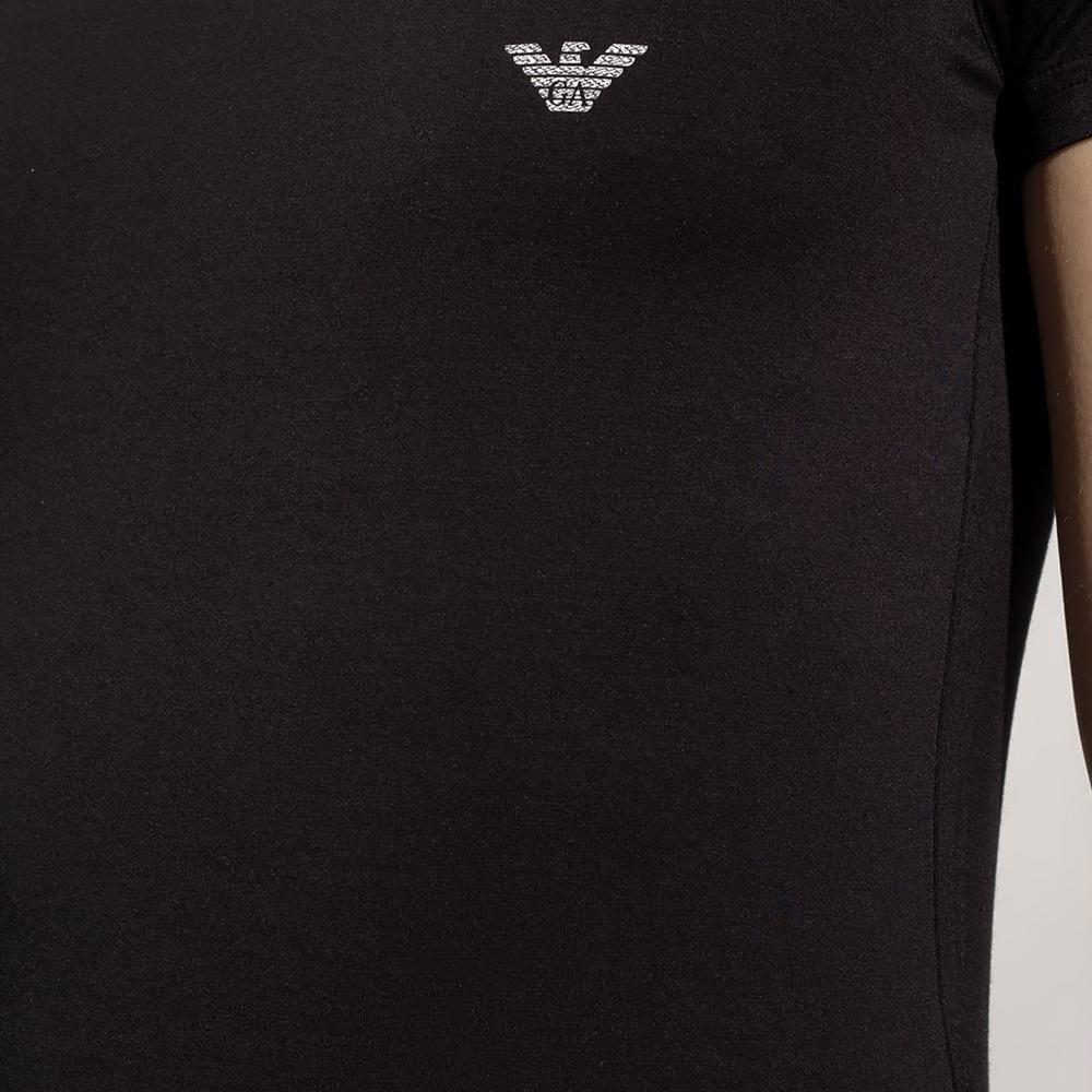 Emporio Armani Ss22 Solid Color Logo Print Crew Neck Casual Short Sleeve T-Shirt Men T-Shirts Black 111341-2R511-00020