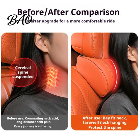 Car Neck Support Pillow Headrest for Support, Memory Foam with Supportive Adjustable Strap, Universal Ergonomic Lumbar Cushion Auto Truck SUV Rest