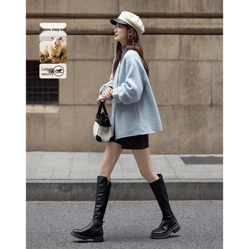 

Demana Women s Wool Blend Loose Double-Sided Coat XL