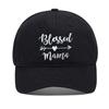 Lyprerazy Baseball Caps Blessed Mama Unisex Embroidery Baseball Cap Washed Cotton Embroidered Adjustable Cap