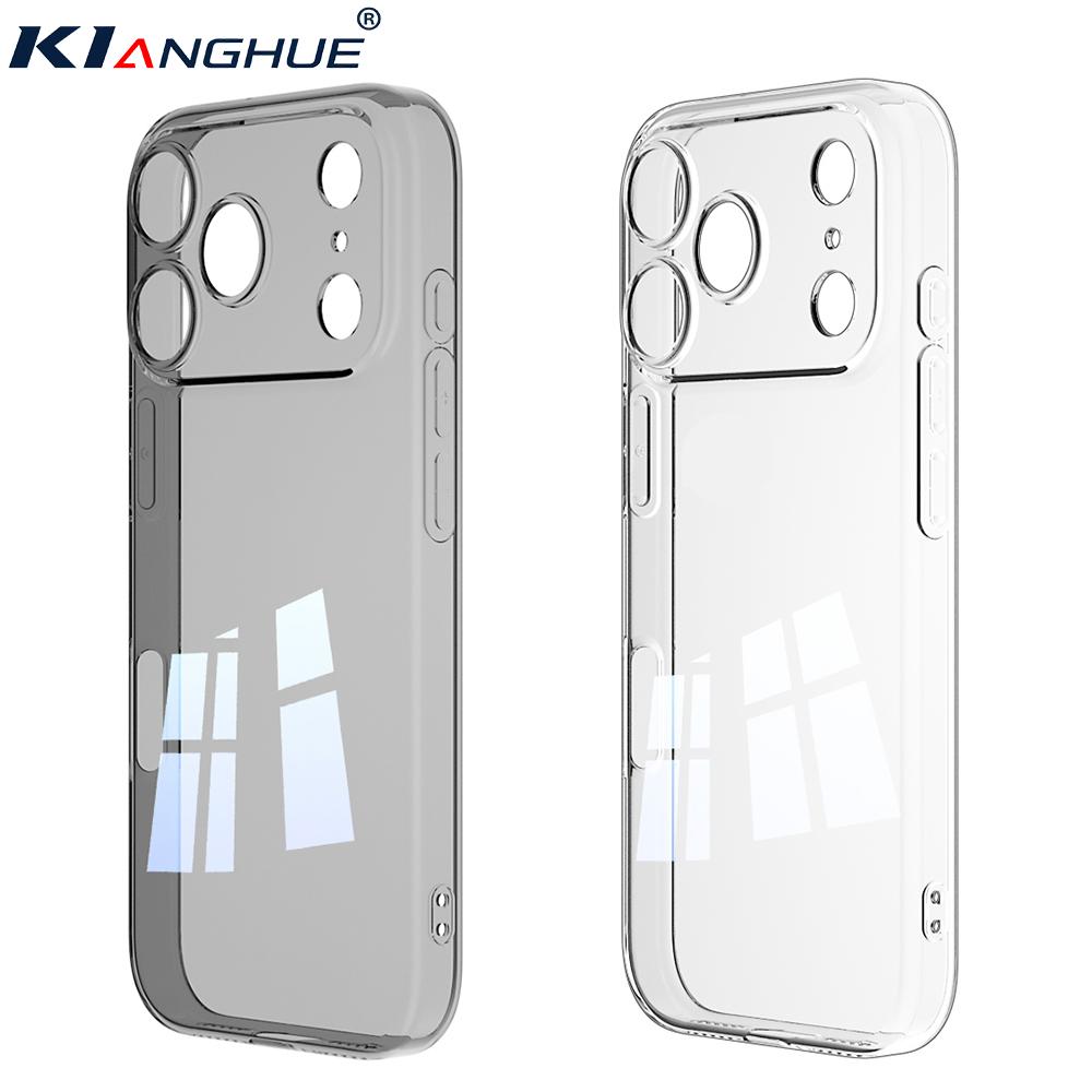 Transparent Black Soft Case For iPhone 17 Air 16 16E 15 14 13 12 Pro Max Plus Mini Clear Silicone Ultra Thin Cover 17ProMax Slim