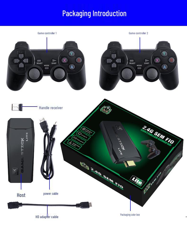 M8 Retro Dual Arcade Console: Wireless HD TV Classic Game Box