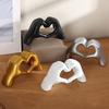 Valentine's Day Love Gesture Figurine Love Heart Hand Shape Statue Sculpture Wedding Anniversary Desktop Decoration Ornament
