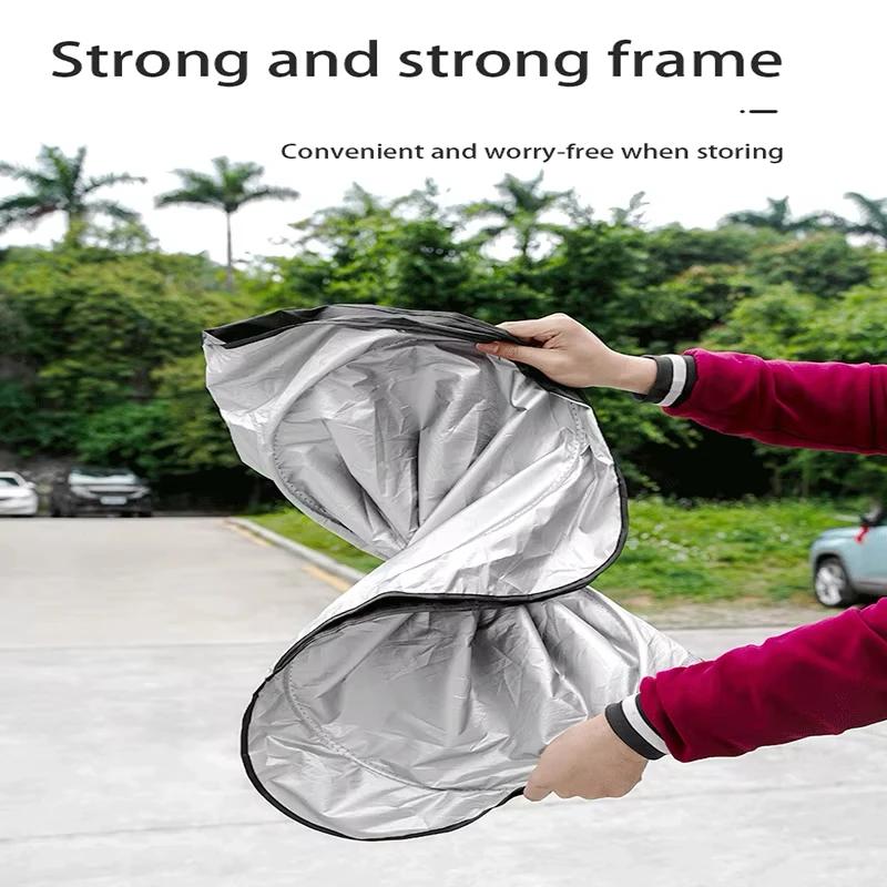 Car Sticker Car Sticker Ford Car Sunshade Umbrella-style Front Glass Sunshade Sunscreen Heat Insulation Cloth For Ford Fiesta Ec