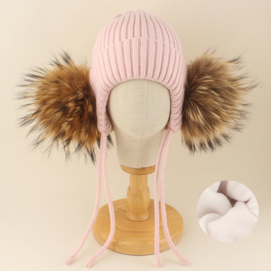 Kids Winter Warm Knitted Set Pom‑pom Hat Scarf Gloves 3‑Pcs Set Or Single Beanie Hat Windproof Ear Protection For Boys Girls Cold Weather Outdoor
