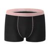 Men's Seamless Mid-Rise Cotton Boxer Briefs - Breathable, Solid Colors, Plus Size