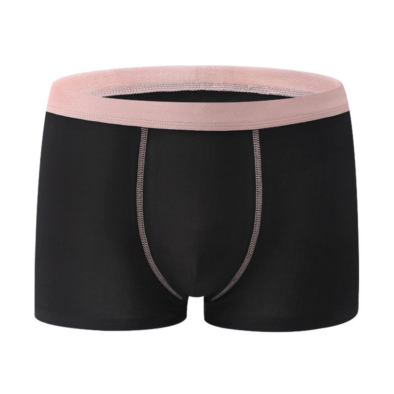 Men's Seamless Mid-Rise Cotton Boxer Briefs - Breathable, Solid Colors, Plus Size