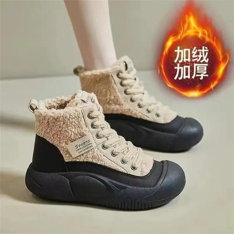 

Мода 2024 Зима Новые Мужские Туфли Модные Плюшевые Ботинки Для Снегоступов Толстая Подошва Хлопковые Ботинки Дизайнерская Подошва Продана Ботильоны Botines Para Mujeres 40 бежевый