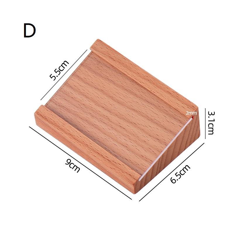 70X40Mm Wood Price Label Tags Table Number Name Card Menu Holder Acrylic Sign Display Stand