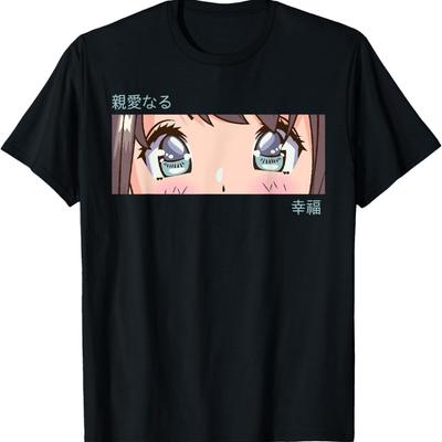 Anime Girl Eyes - Japan Culture Art - Japanese Aesthetic T-Shirt(10)