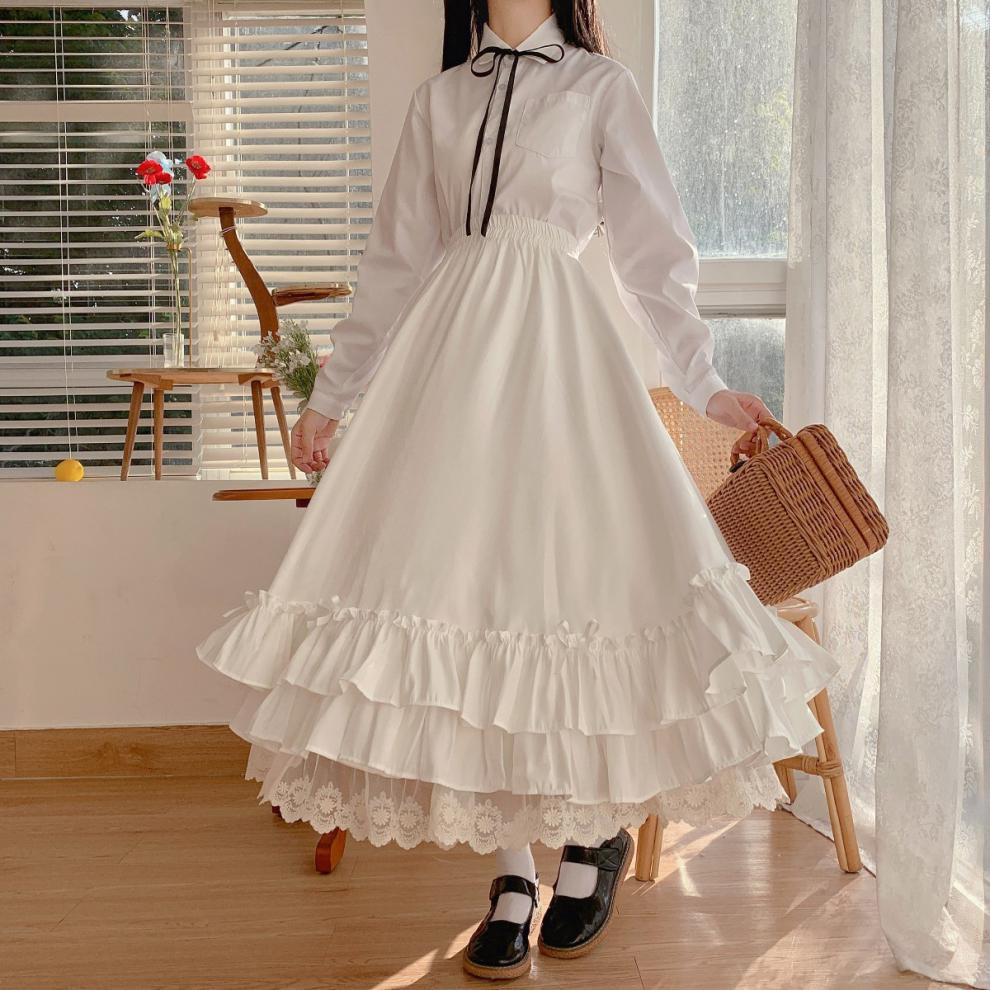 Brown Ruffled High Waisted Long Victorian Skirt Steampunk Skirts Womens Party Wear Gothic Vintage Clothes Medieval Costume Sexy