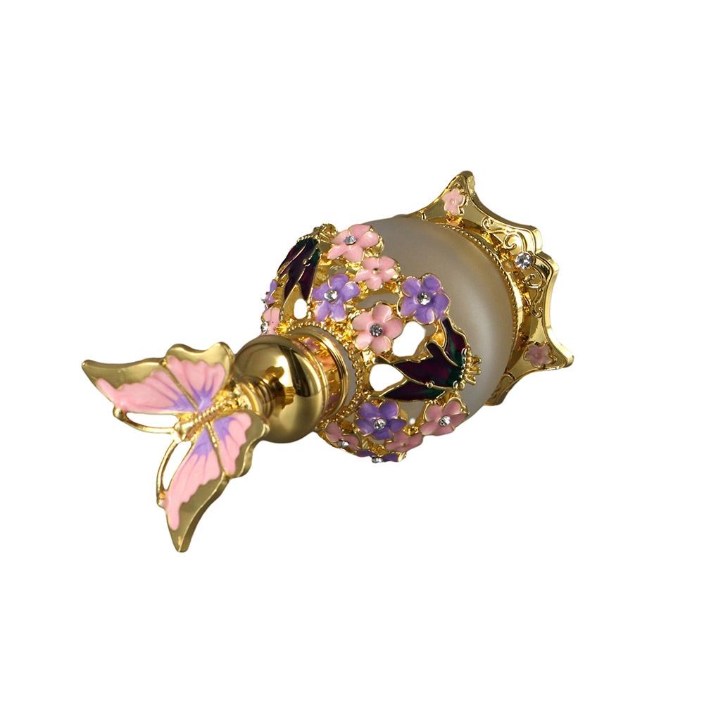 Empty Refillable Bottles Gold Butterfly Perfume Bottle Fragrance Container Essential Oil Container