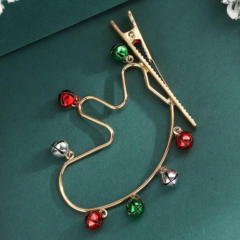 Hot-selling alloy bell women's girl hairpin cartoon bell antler shape word clip