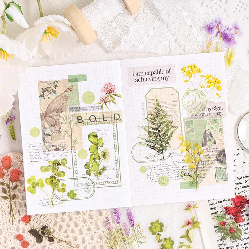 Kusaka ZABC Floral Washi Tape Set: 6 Styles for Journals & DIY Collage