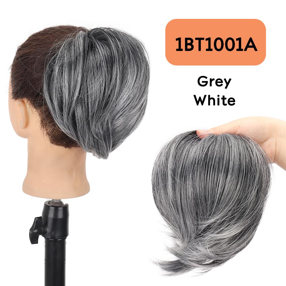 

MISSQUEEN Синтетические короткие прямые волосы, накладные пучки, эластичные резинки для волос, шиньоны, накладные хвосты для женщин, повседневная одежда 20cm