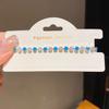 Geometric Zircon Silver Blue Womens Bracelet With Modern Minimalist Design For Gift