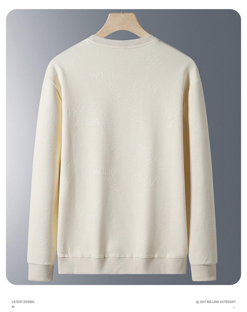 Spring/Autumn 2024 Men's Japanese Style Round Neck Hoodie - Trendy, High Quality, Versatile, Loose Casual Fashion Top.