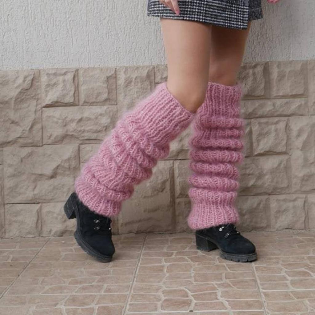 Women Mohair Leg Warmers Winter Warm Open Toe Leg Warmers for Party Sports Casual Socks