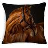 18'' Square Horse Printed Cushion Cover Vintage  Linen Square Pillow Cover  Covers Customized Drop Shipping