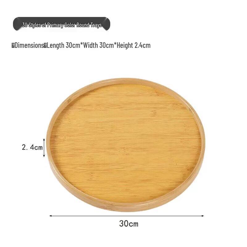 Jingbaodi Bamboo Round Tea Tray