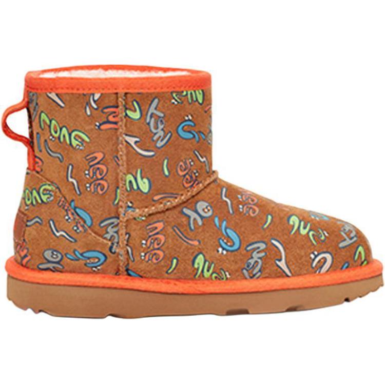UGG Classic Mini Soft Comfortable Non-Slip Durable Kids Boots Kids Boots Brown 1103615T-CHE