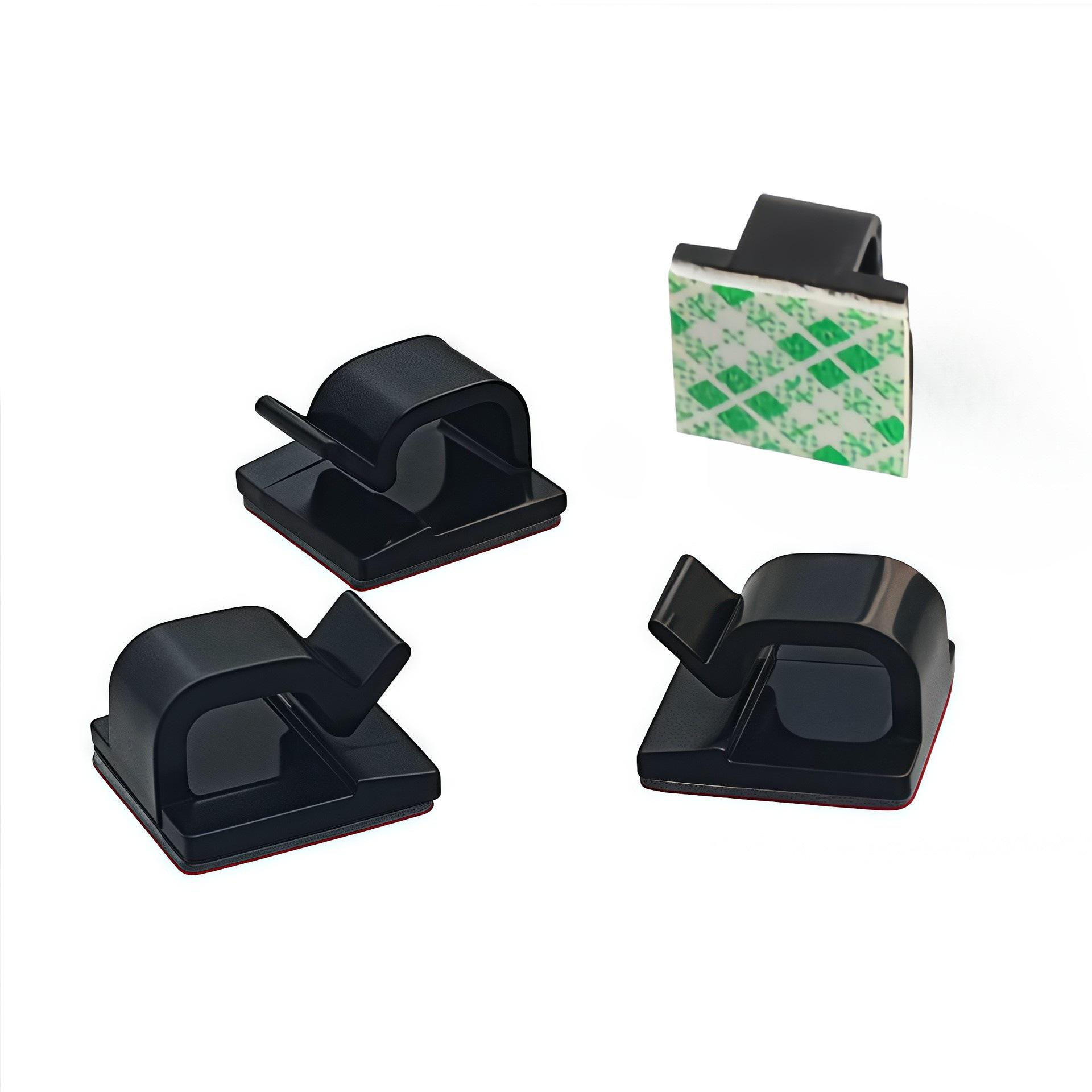 R-Type Transparent Self-Adhesive Cable Holder & Organizer Clip