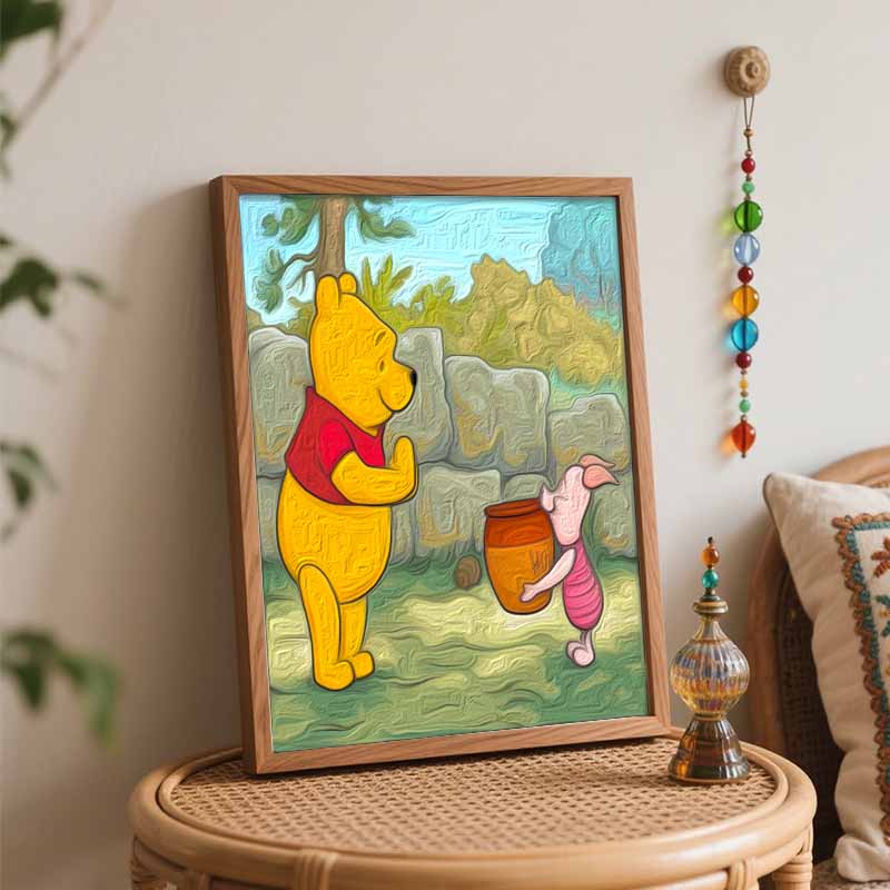 Disney Winnie The Pooh DIY Oil Painting Kits Hand Painting Home Decor Craft Gift Ideas For Adult Art Lovers Paint By Numbers Canvas Wall