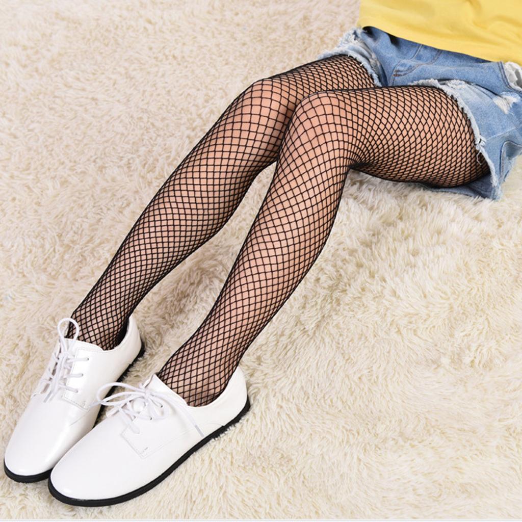 Fashion Fishnet Pantyhose Tights Children Net Grid Pantyhose Stocking Kids Girls Mesh Stockings