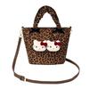 New retro leopard print bag cute shoulder messenger bag women's casual cartoon shoulder bag tote bag women's bag