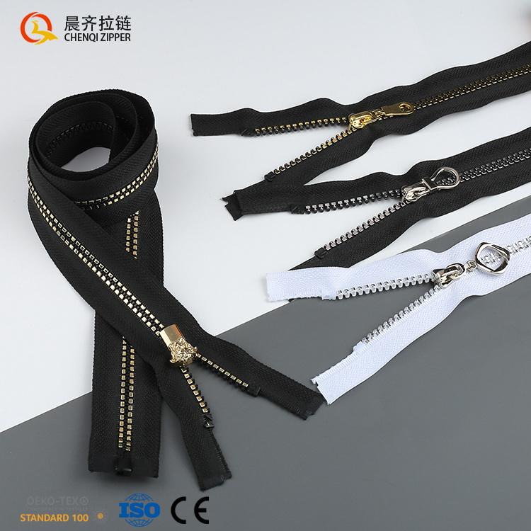 Cerniere Fancy Plastica Quadrata Denti Rotondi Denti Ordinari Cerniere a Sbieco per Abbigliamento